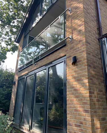 Glass balcony detail